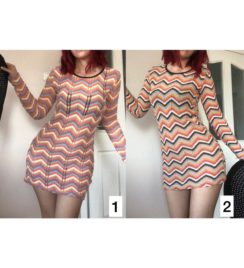 Çizgili plaj Elbisesi - Görsel 4