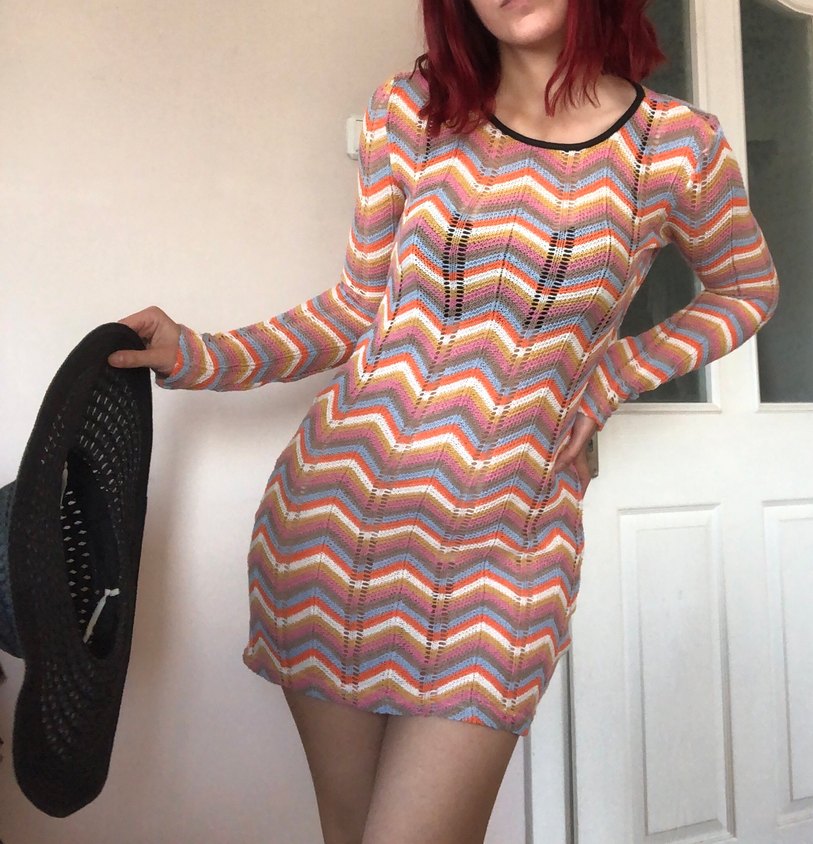 Çizgili plaj Elbisesi - Görsel 2