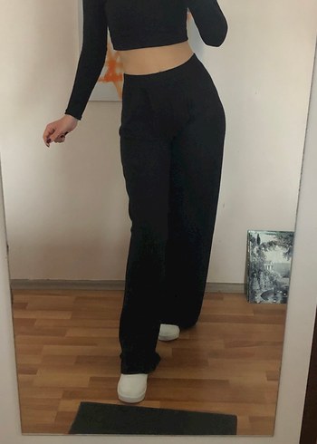 Yüksek bel triko pantolon - Görsel 6