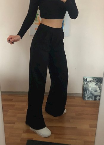 Yüksek bel triko pantolon - Görsel 2