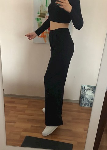 Yüksek bel triko pantolon - Görsel 7