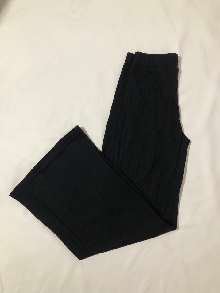 Yüksek bel triko pantolon - Görsel 4