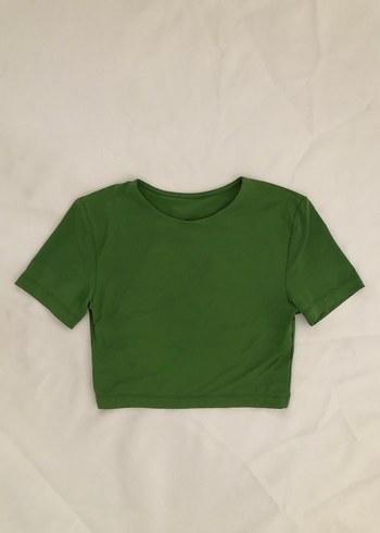 Kısa Kollu Crop Top - Görsel 5