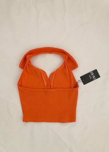 Polo yaka düğmeli Crop Top - Görsel 4