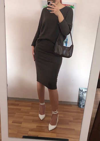 Fitilli kazak etek takım - Görsel 7