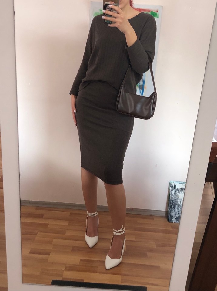 Fitilli kazak etek takım - Görsel 3