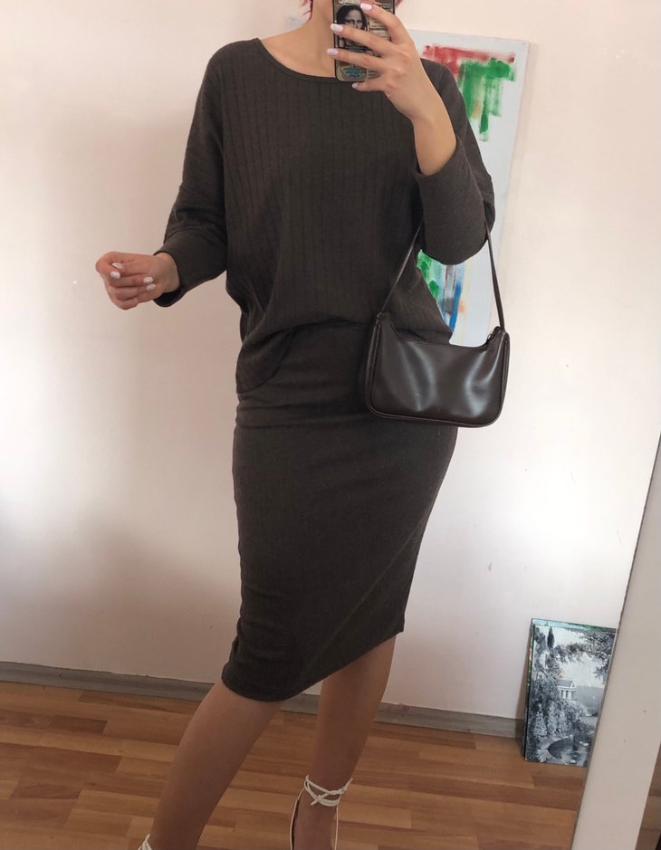 Fitilli kazak etek takım - Görsel 4