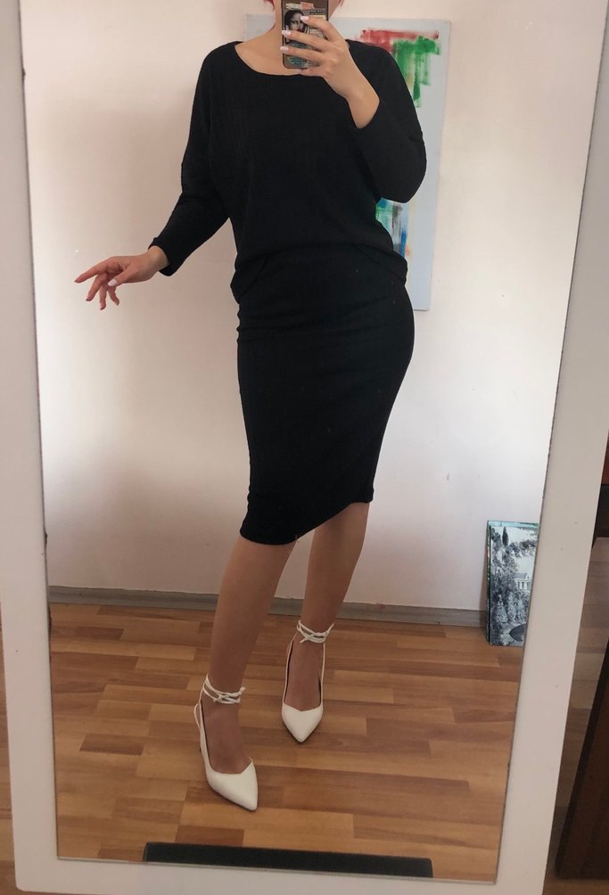 Fitilli triko kazak etek takım - Görsel 4