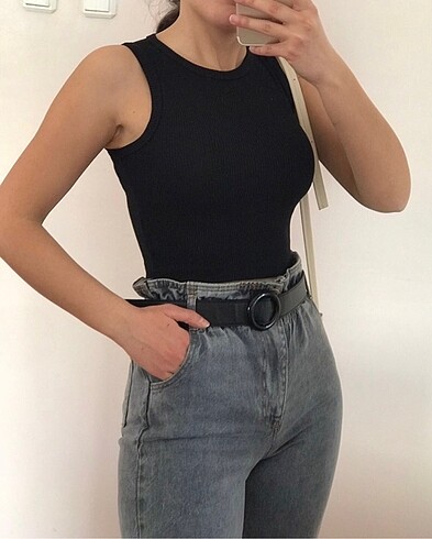 xs Beden beyaz Renk Halter yaka fitilli atlet
