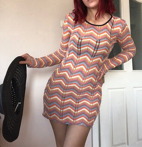 Ajurlu örme plaj elbisesi - Görsel 5