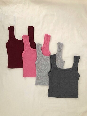 m Beden bordo Renk Kare yaka fitilli crop atlet