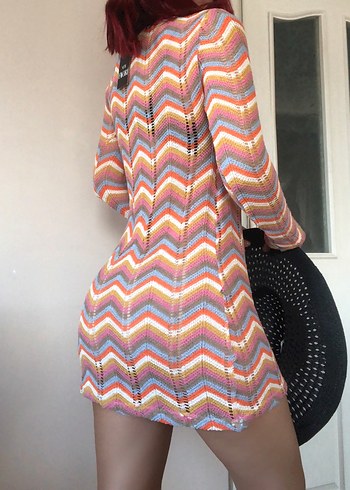 Çizgili plaj elbisesi - Görsel 4