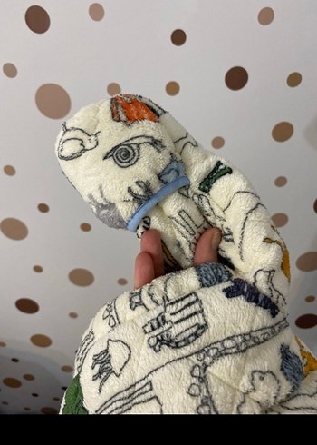 Bebek Erkek Çok Renkli Baskılı Polar Tulum - Görsel 3