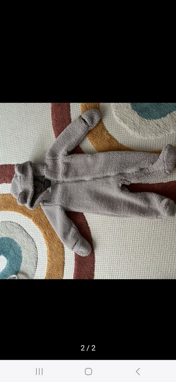 Gri Kürklü Bebek Tulum - Görsel 2