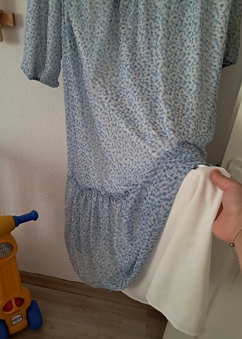 Mavi yazlık astarlı 44 beden elbise - Görsel 5