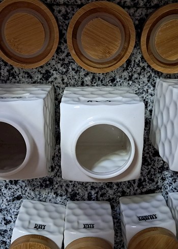 Beyaz Ahşap Kapaklı Baharatlık Seti - Görsel 5