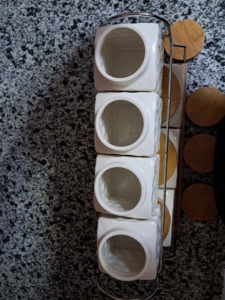 Beyaz Ahşap Kapaklı Baharatlık Seti - Görsel 3