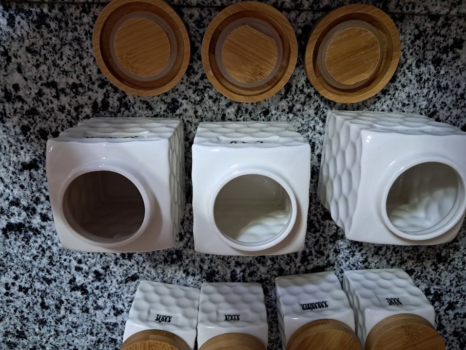 Beyaz Ahşap Kapaklı Baharatlık Seti - Görsel 5