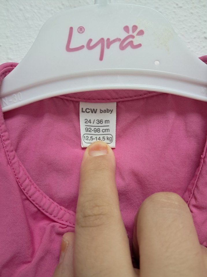 Pembe Kız Çocuk Fırfırlı elbise - Görsel 2