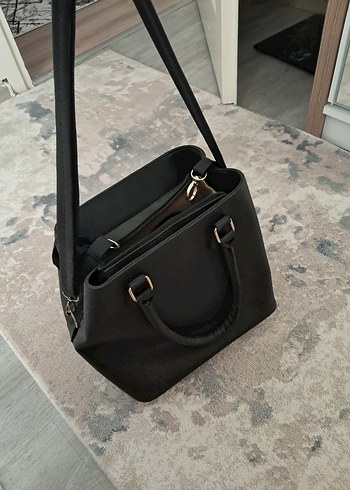 Siyah Deri Kadın Omuz Çantası - Görsel 5