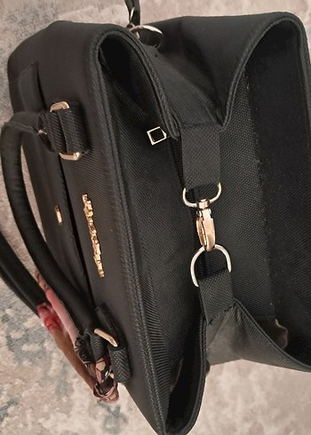 Siyah Deri Kadın Omuz Çantası - Görsel 9