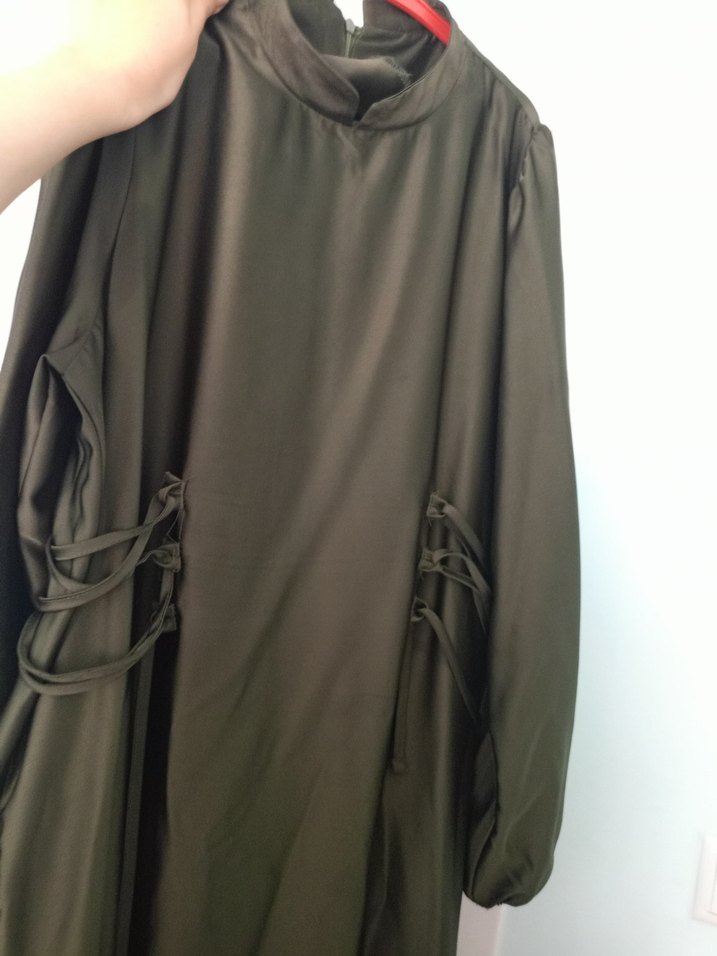 belden sıkmalı tesettür abiye - Görsel 5