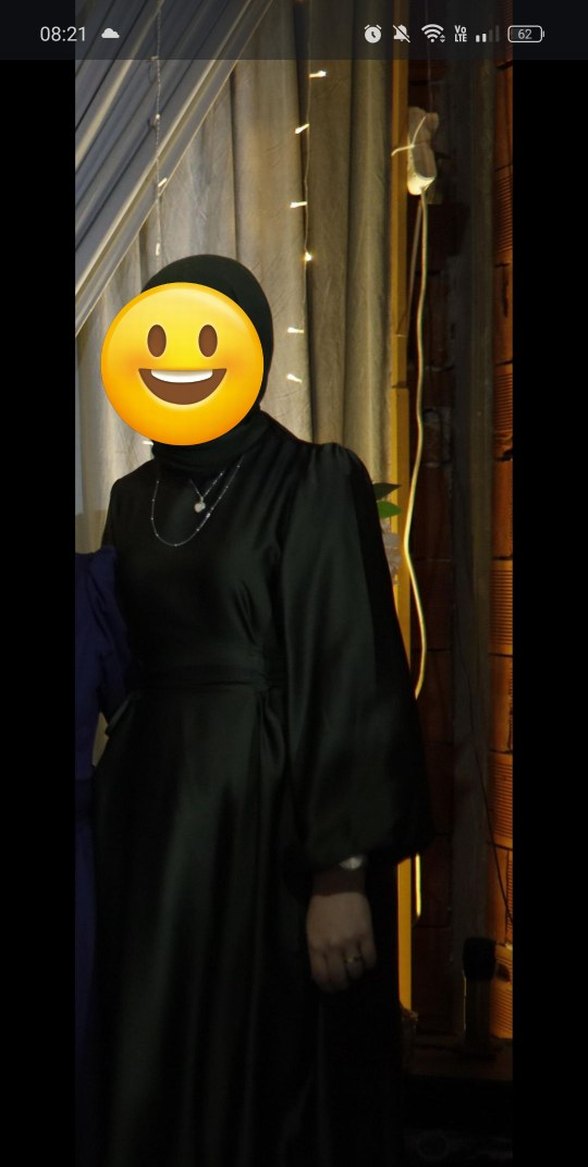 belden sıkmalı tesettür abiye - Görsel 3