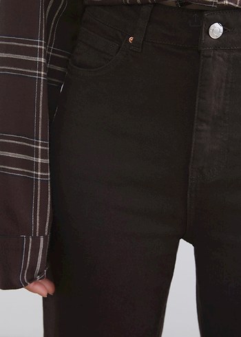 Kahverengi Kadın Kot Pantolon - Görsel 2