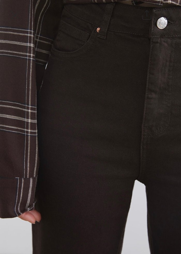 Kahverengi Kadın Kot Pantolon - Görsel 2