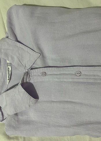 stradivarius keten gömlek - Görsel 3