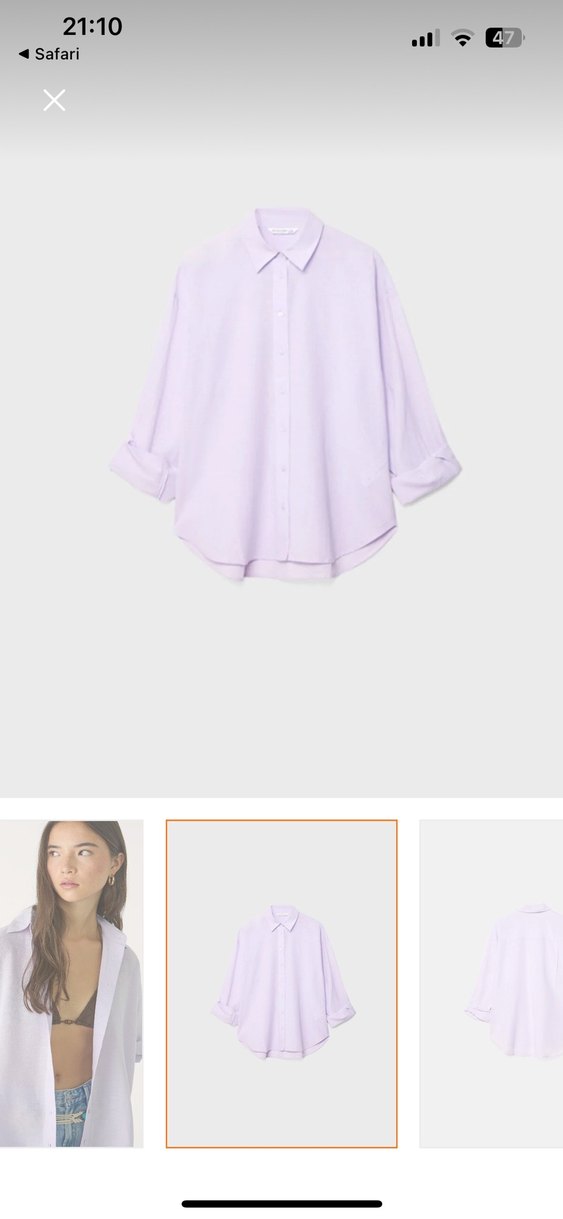 stradivarius keten gömlek - Görsel 2