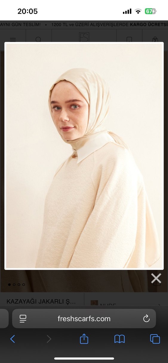 freshscarfs kazayağı şal jakar - Görsel 2