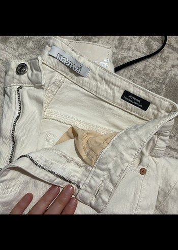 Mavi victoria krem jean - Görsel 3