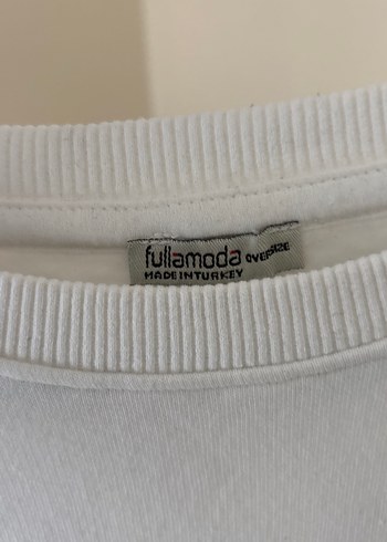 Pamuklu Beyaz Kadın Sweatshirt - Görsel 3