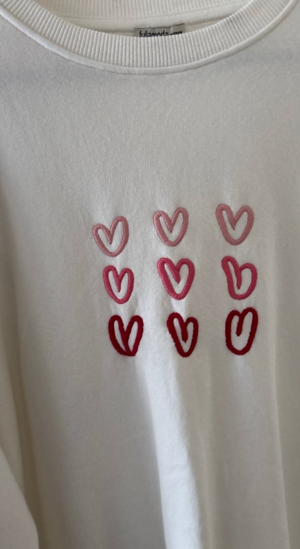 Pamuklu Beyaz Kadın Sweatshirt - Görsel 2