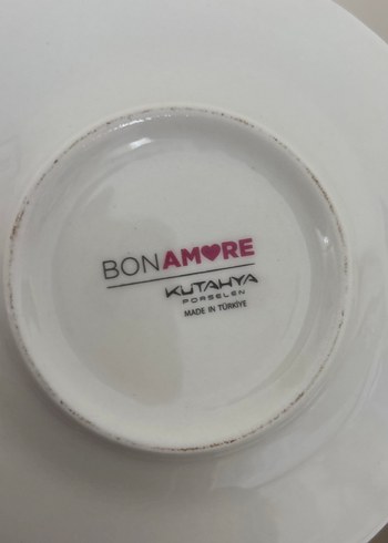 Beyaz İnce Kenarlı Porselen Fincan ve Tabak - Görsel 2