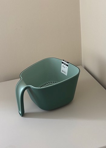 Kulp ve Delikli Yeşil Plastik Süzgeç - Görsel 4