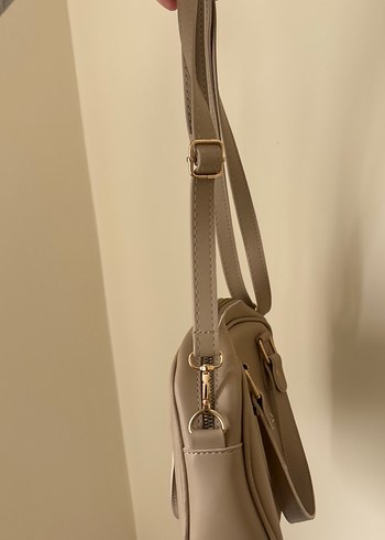 Bej Deri Kadın Çanta - Görsel 5
