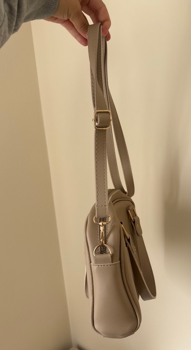 Bej Deri Kadın Çanta - Görsel 5