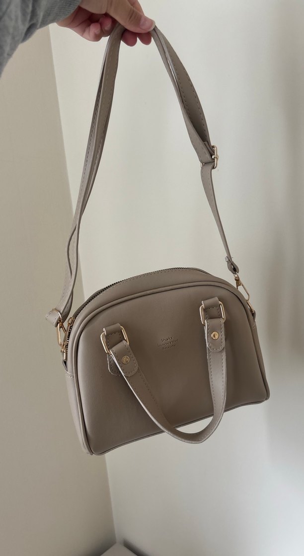 Bej Deri Kadın Çanta - Görsel 4