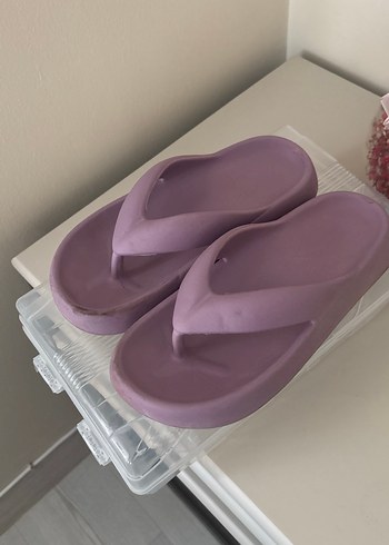 Mor Platform Topuklu Kadın Terlik - Görsel 2