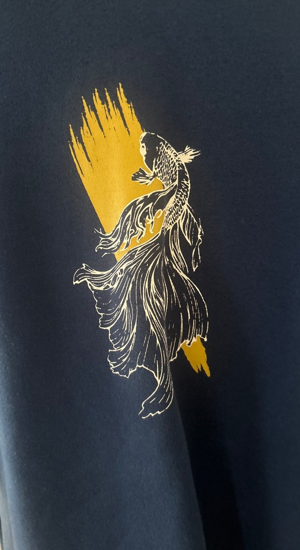 Mavi Baskılı Kapüşonlu Kadın Sweatshirt - Görsel 2