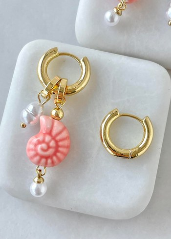 ÇELİK CHARM SERAMİK İSTİRİDYE KÜPE