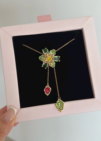 Çelik gold swarovski ldyllia kolye