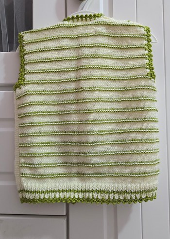 Nakışlı Bohem Kız Çocuk Triko Yelek - Görsel 2