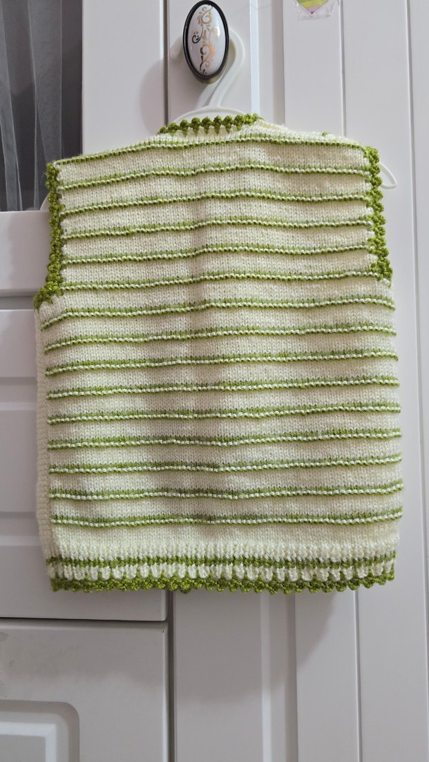 Nakışlı Bohem Kız Çocuk Triko Yelek - Görsel 2