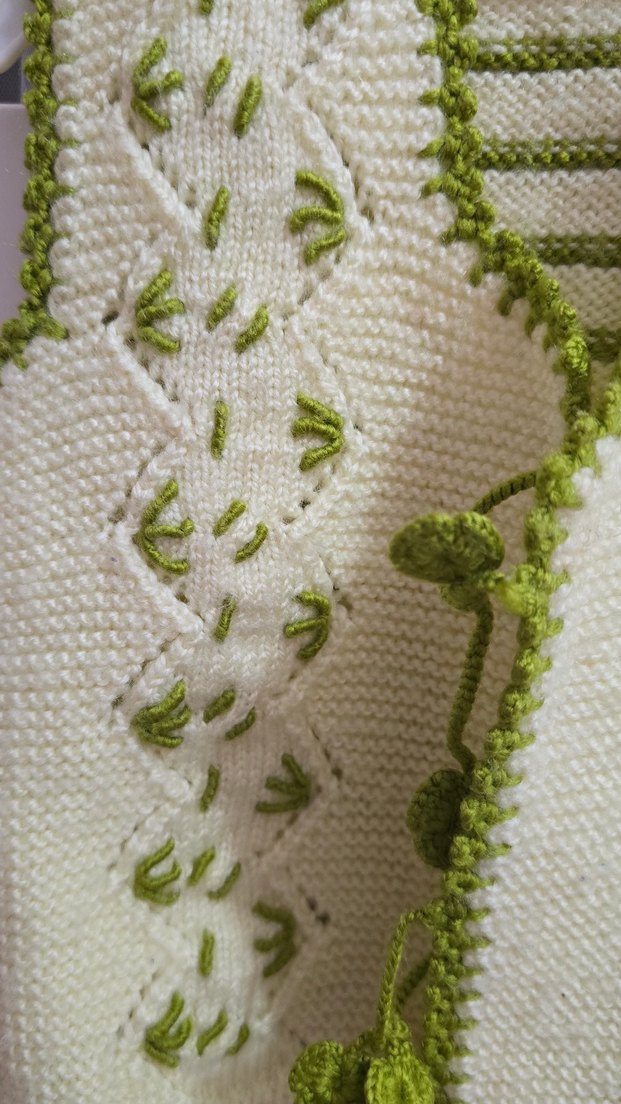 Nakışlı Bohem Kız Çocuk Triko Yelek - Görsel 5