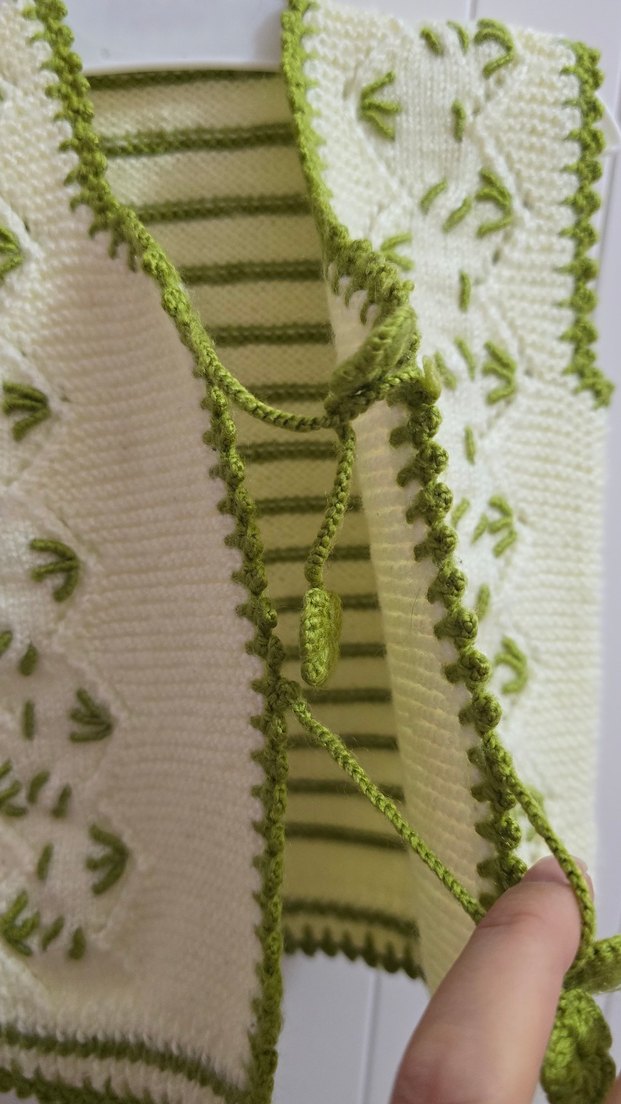 Nakışlı Bohem Kız Çocuk Triko Yelek - Görsel 4