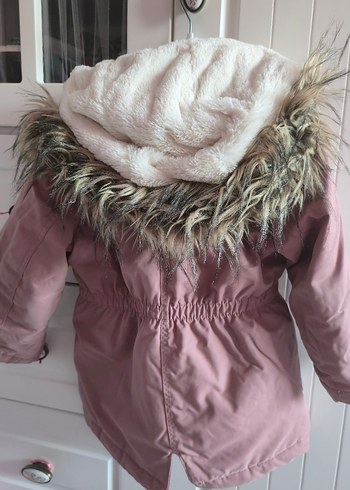 H&M Kız Çocuk Pembe Kürklü Street Wear Mont