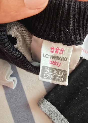 24-36 Ay Beden ikili Kız Çocuk Triko Tayt - Gri